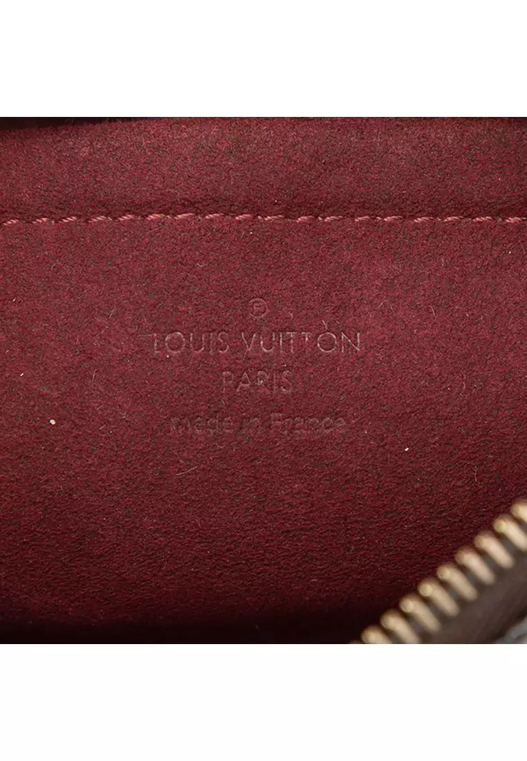 Pre-Loved Louis Vuitton Damier Ebene Trunks Labels Pochette Milla Mm