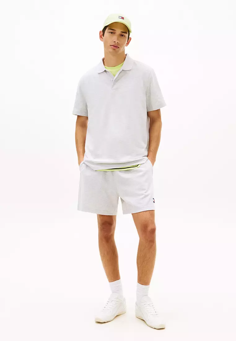 Badge Regular Fit Waffle Knit Polo Shirt - Tommy Jeans