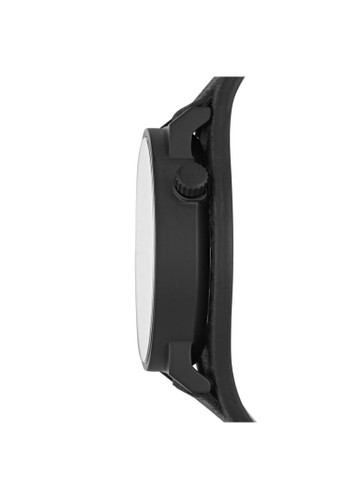 Jual Fossil Fossil Barstow Three Hand Black Leather Watch 