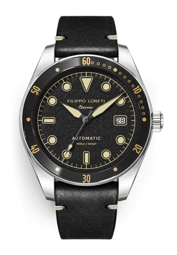 Filippo Loreti black and silver Filippo Loreti - Eterno Diver - Eterno Diver black AUTOMATIC watch, 42mm diameter 3A9D7ACFA7B250GS_1