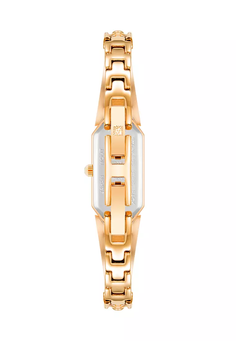 Rose Quartz Cover with Rose Quartz Mother of Pearl Dial Rose Gold Octagon Brass Watch