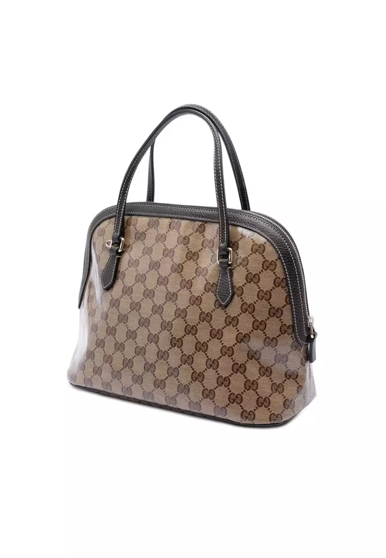 Pre-Loved Gucci Medium Gg Crystal Dome Satchel