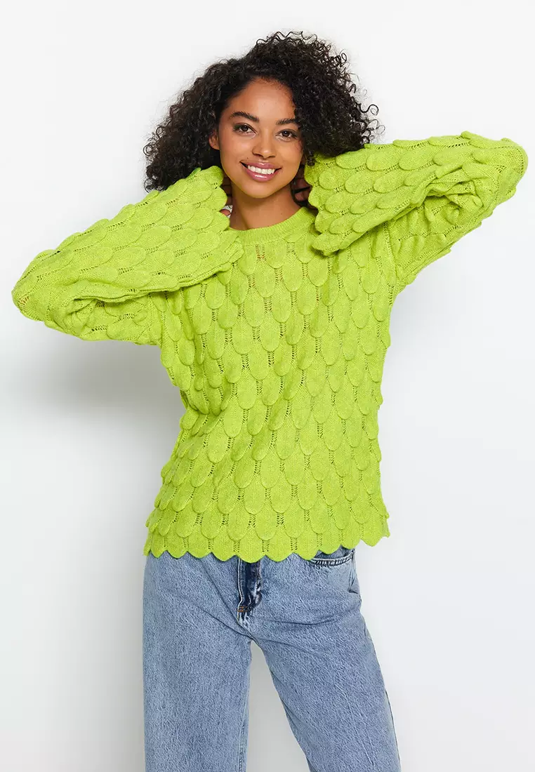 Lime sale green knitwear