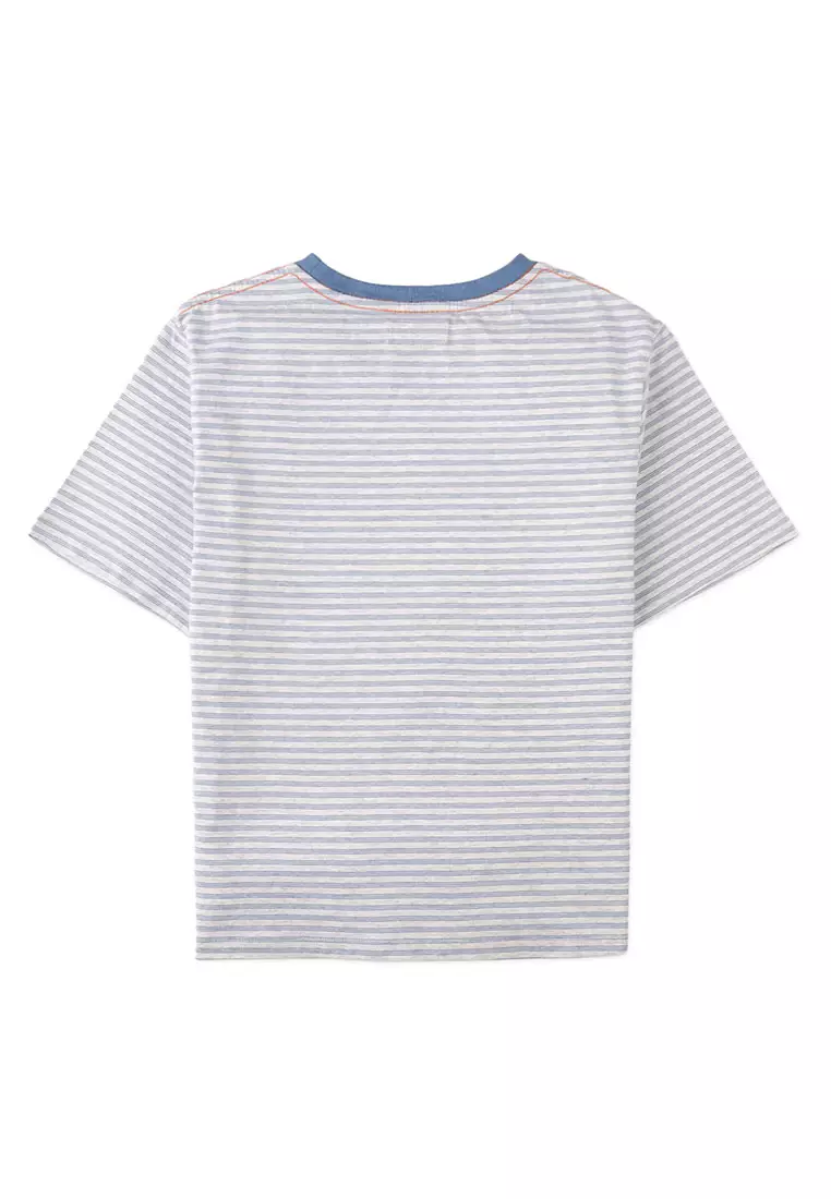 Corin Tee with  Fine Stripes