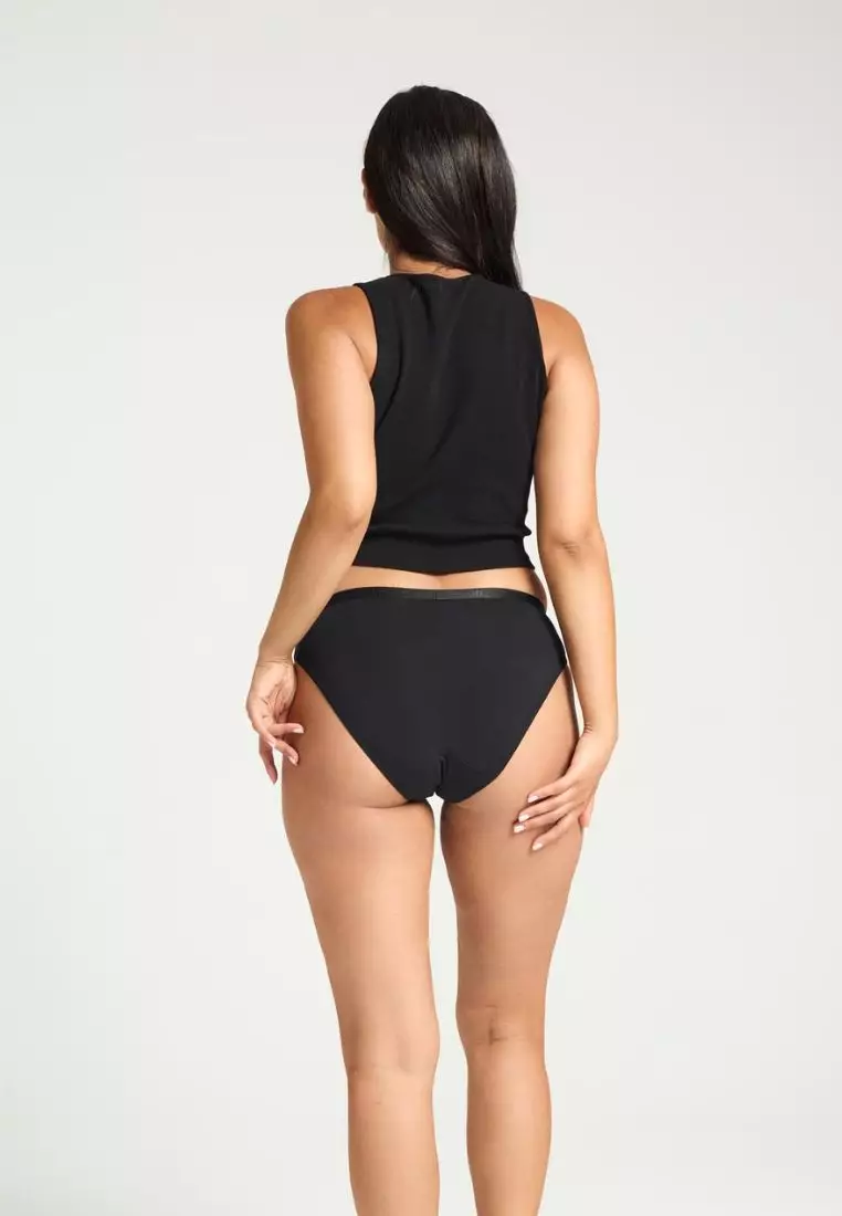 Modibodi Period Underwear Classic Bikini Light-Moderate Black