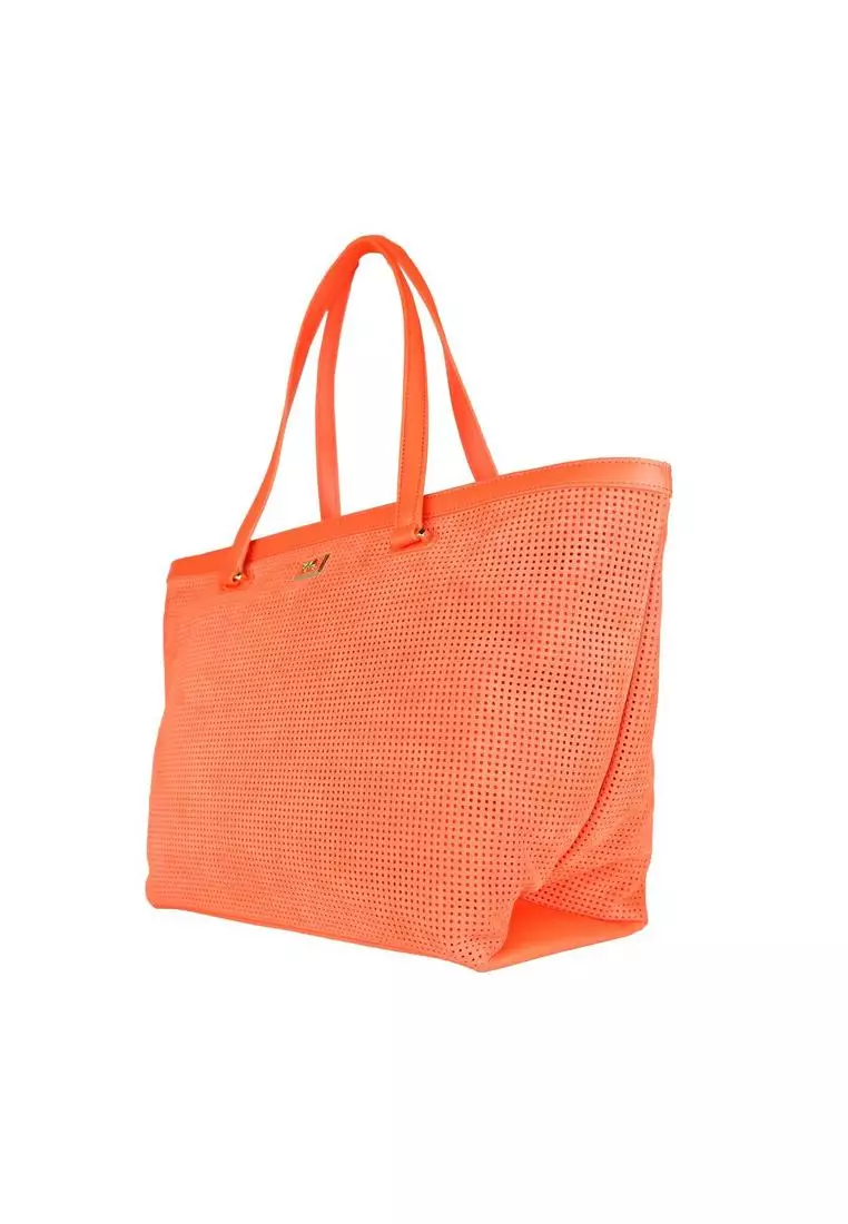 Buy Cavalli Class Cavalli Class Orange Leather Di Calfskin Handbag