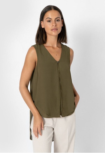 FORCAST green FORCAST Althea High Low Top 46295AAE5E4766GS_1