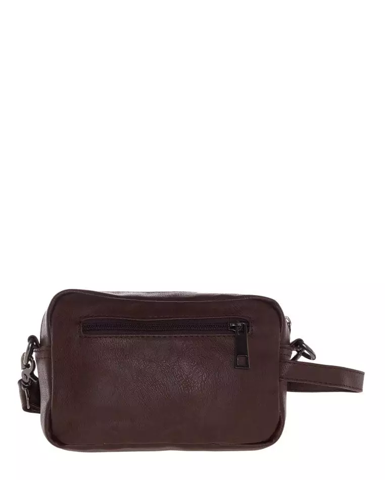 Distressed Leather Pouch Bag