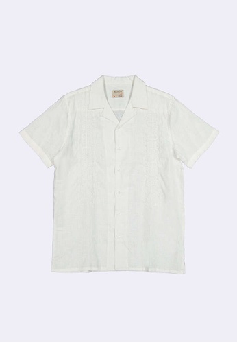 BENCH white Barong Short Sleeve Shirt 4D8E3AA524FFD4GS_1