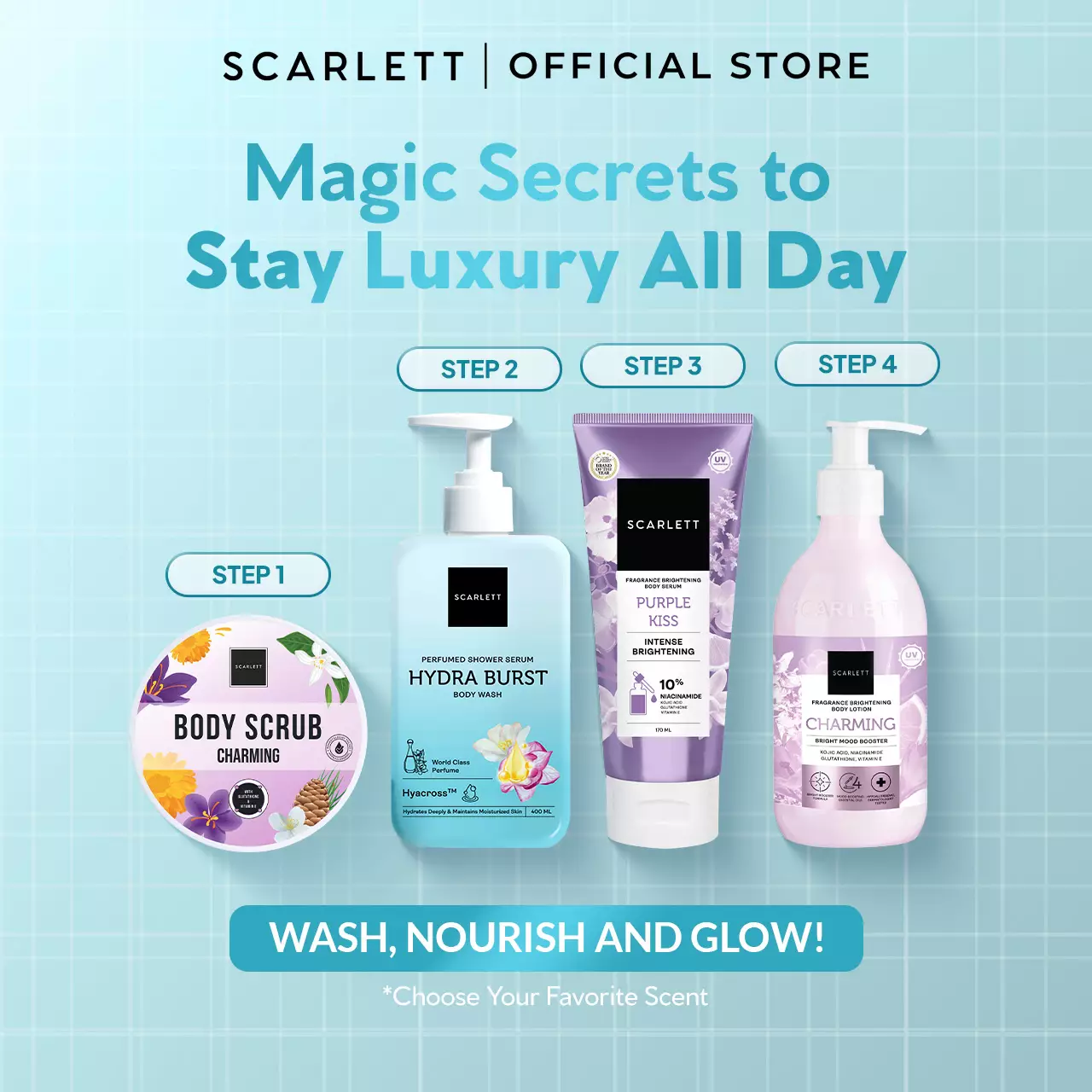SCARLETT Perfumed Shower Serum 400ml – Hydra Burst