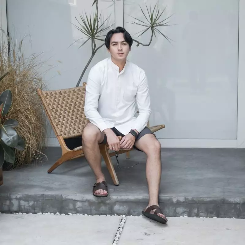 Cogen Sandal Pria Kulit Sendal Slop Birken Vintage - Kastel Brown