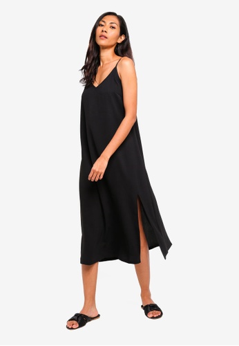 Buy Zalora Basics Basic Midi Slip Dress Online On Zalora Singapore
