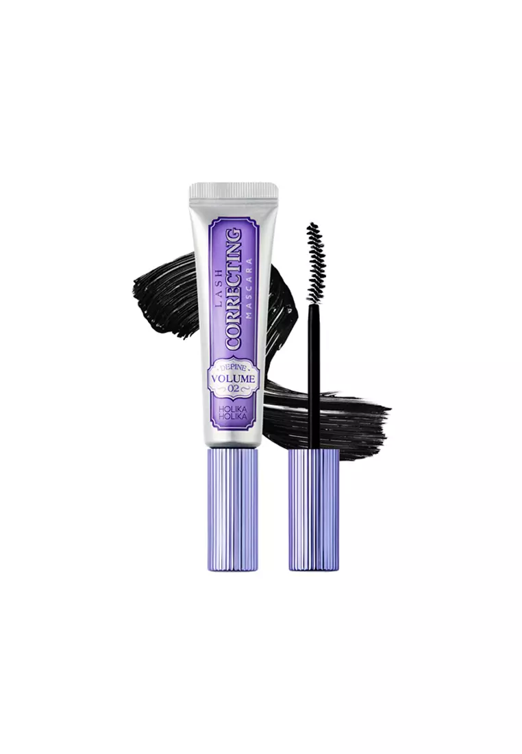 Holika Holika Lash Correcting Mascara | Airy Lift: Lightweight, Waterproof, Smudgeproof, Strong Curling Mascara 02 Define Volume
