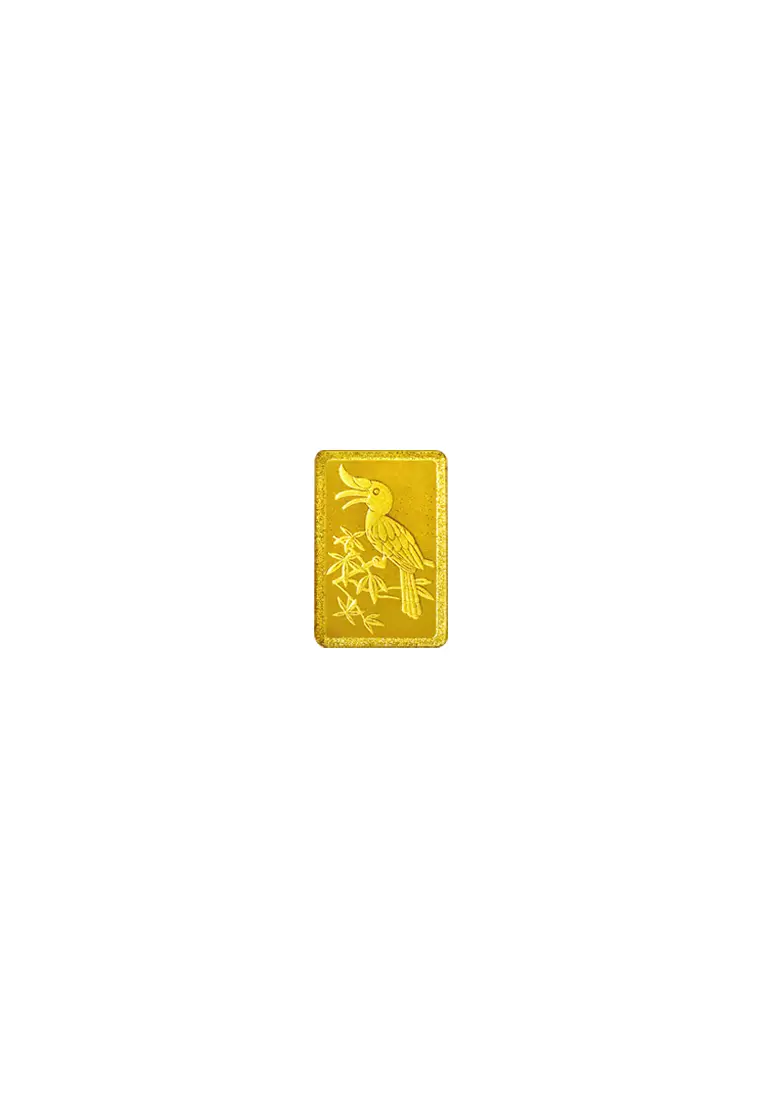 TOMEI Hornbill Gold Bar 1G Yellow Card | Fine Gold 9999