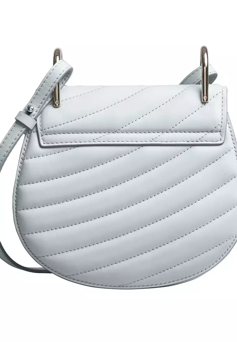 Drew Bijou Mini Crossbody Bag in Airy Grey