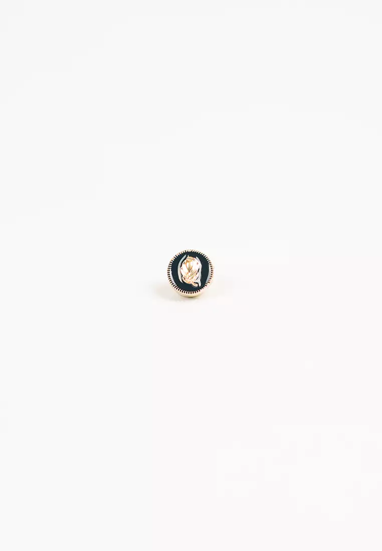 Houseofcuff lapel pin brooch bros untuk jas TUSUK HITAM SILVER A22