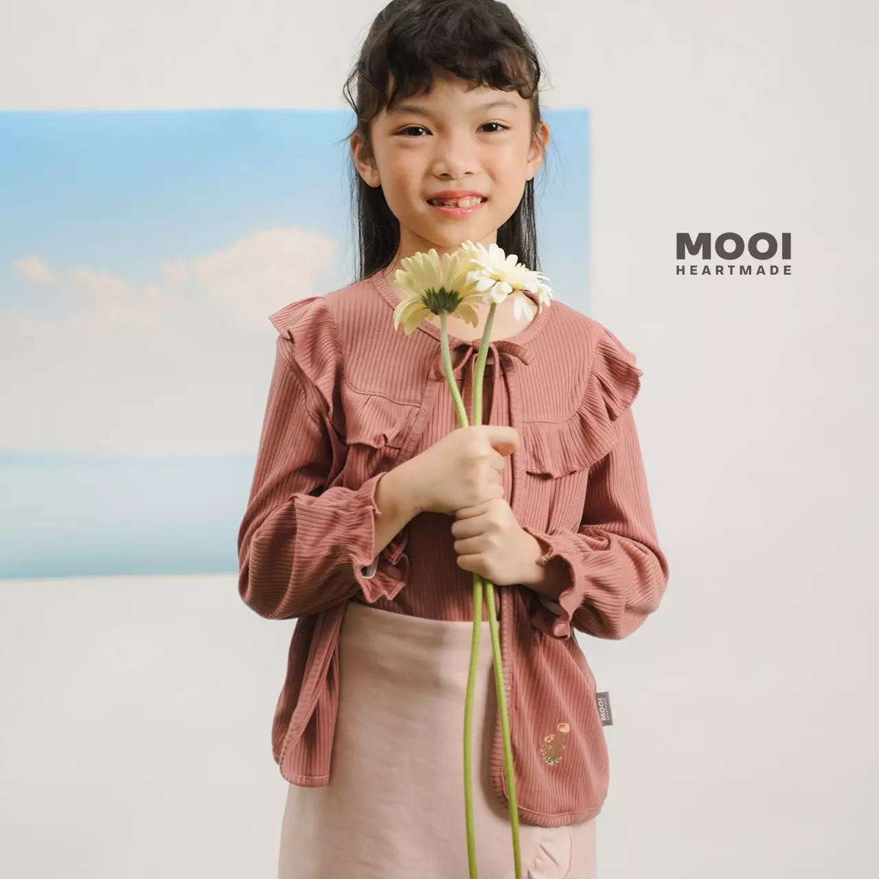 Mooi Cardigan Anak Two Pcs Rhea Cardigan - Pink Rose