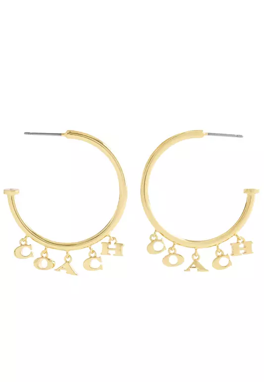 Charms Hoop Earrings - Gold CCU64