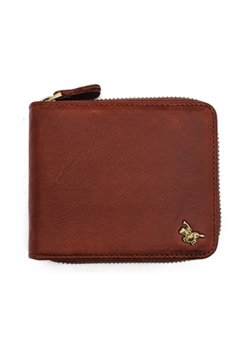 POLO HILL brown POLO HILL Men Genuine Leather RFID Blocking Bifold Wallet with Gift Box 3F803ACED37C41GS_1
