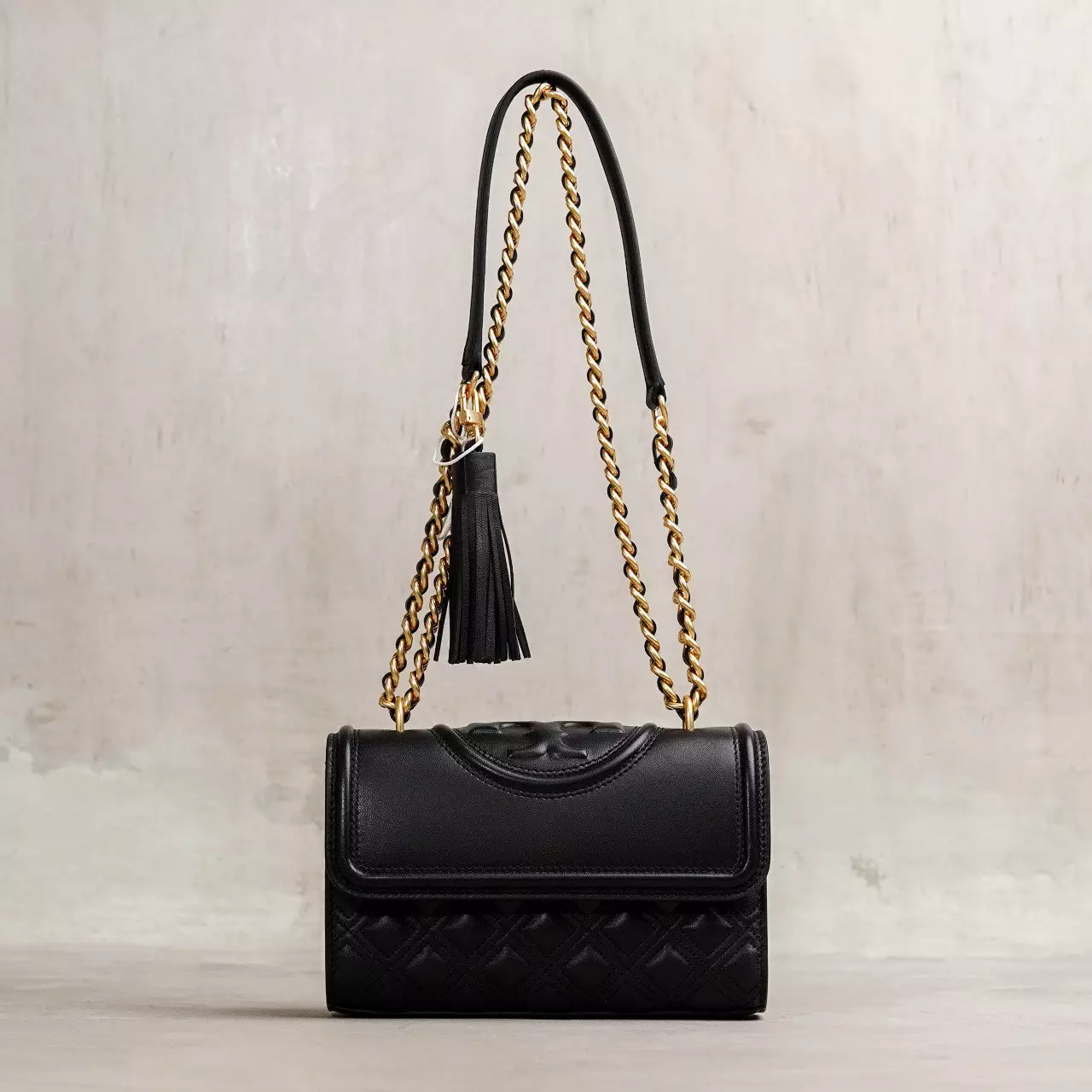 Tas TORY BURCH FLEMING GHW BLACK SHOULDER BAG SMALL 100% ORIGINAL