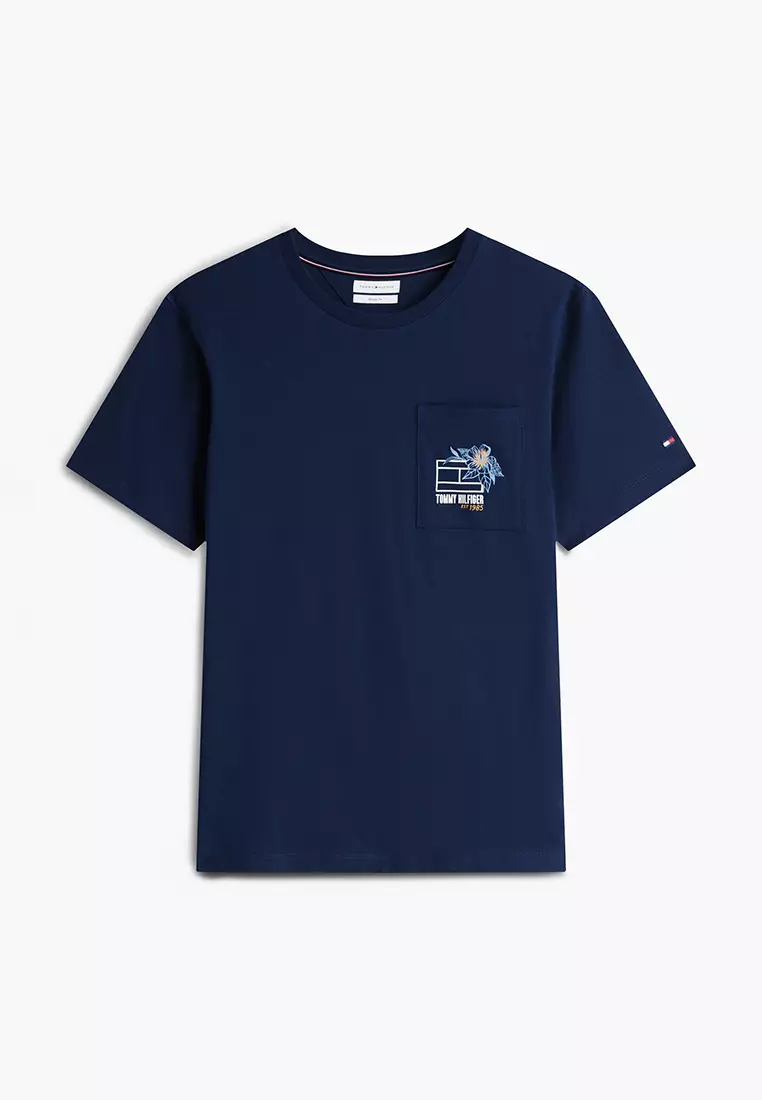 Summer Floral Graphic Pocket Tee - Th Mainline