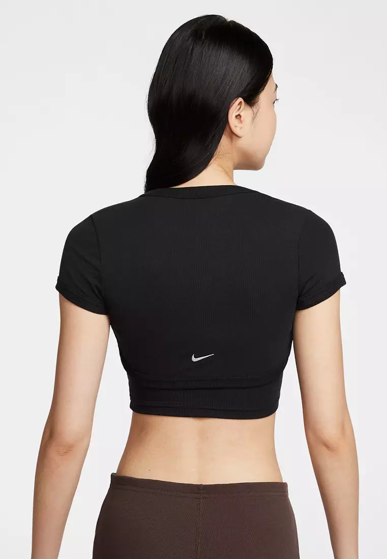 Sportswear Chill Knit Tight Cropped Mini-Rib 2-in-1 Top