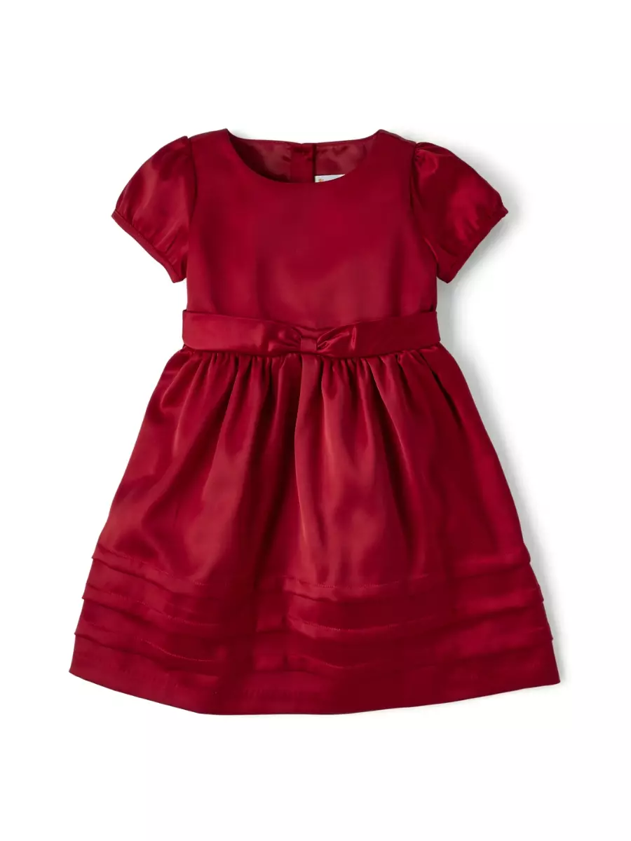 Girls Bow Fit And Flare Dress All Dressed Up - Baju Bayi Perempuan (Merah)