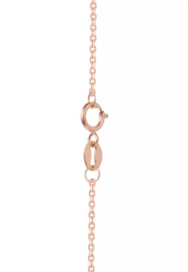 TOMEI Rouge Collection, Mother of Pearl Lu Lu Tong Necklace, Rose Gold 750