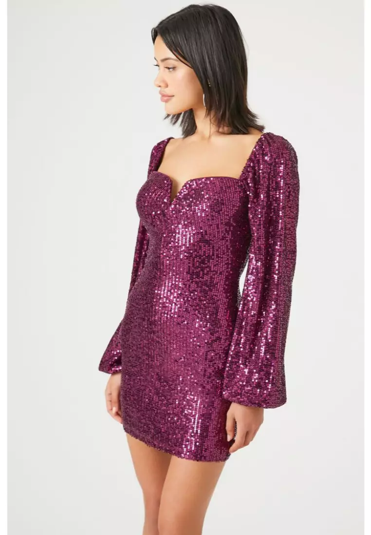Long sleeve sequin sales dresses forever 21
