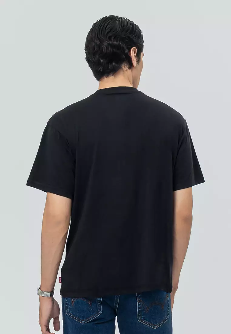 DOUGH Jet Black Kaos Pria Lengan Pendek SS - Top Man Graphic Tee