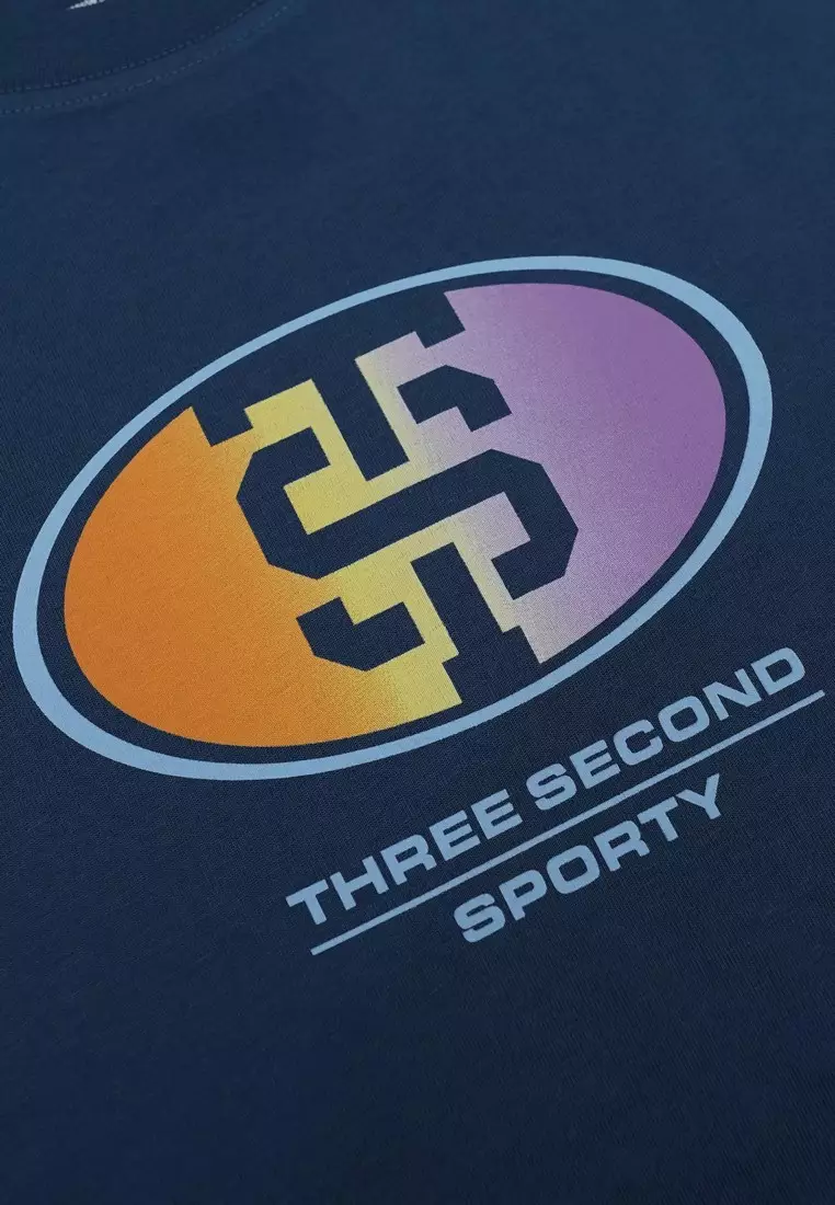 3Second Men's T-Shirt Short Sleeve Regular Fit Cotton Sporty Marley C210325