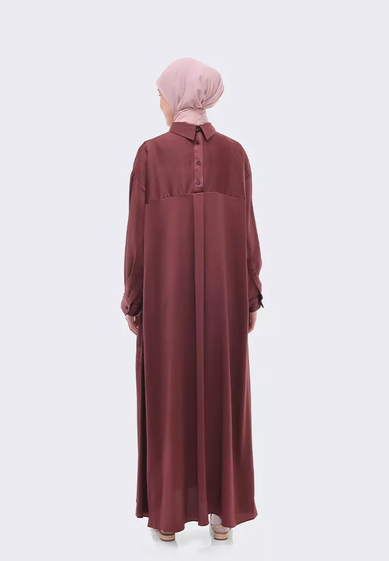 Jual Riamiranda Ria Miranda Plum Mayra Dress Original 2026 | ZALORA ...