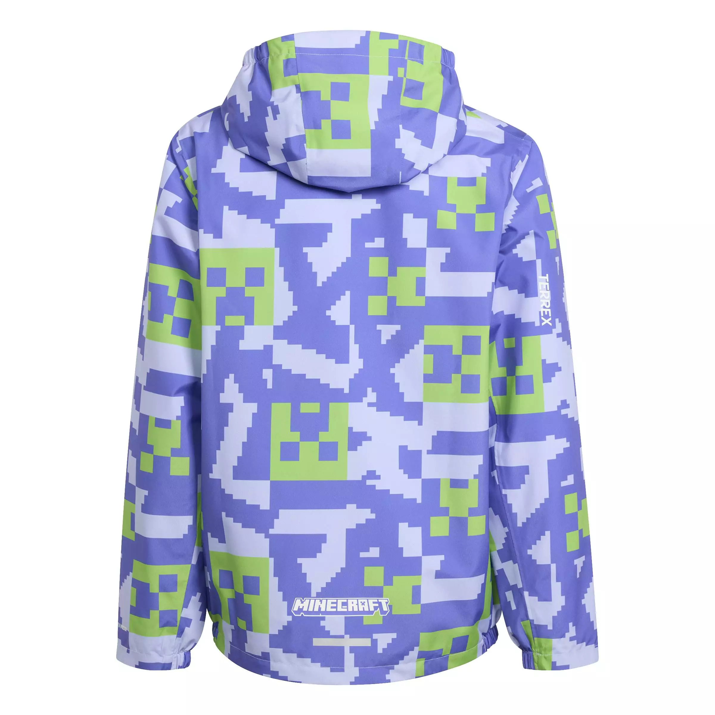 ADIDAS Minecraft Terrex 2 Layer Climaproof Rain Jacket KA0082 - Jas Hujan Anak (Ungu)