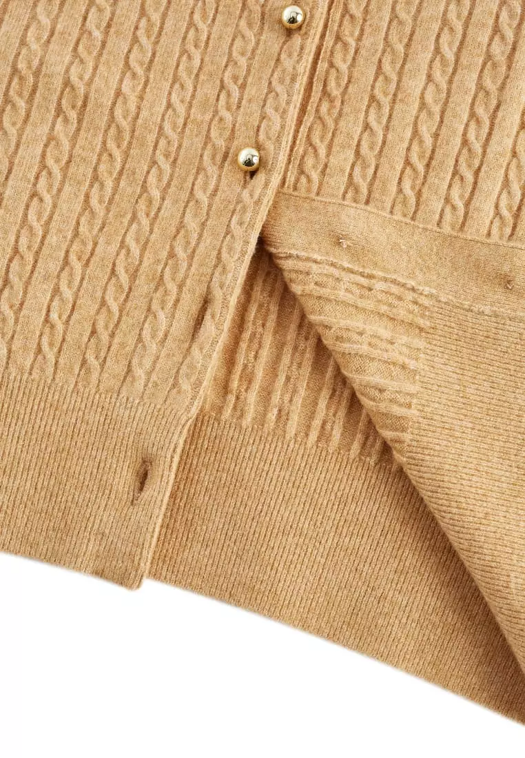 G2000 Cable Cropped Cardigan