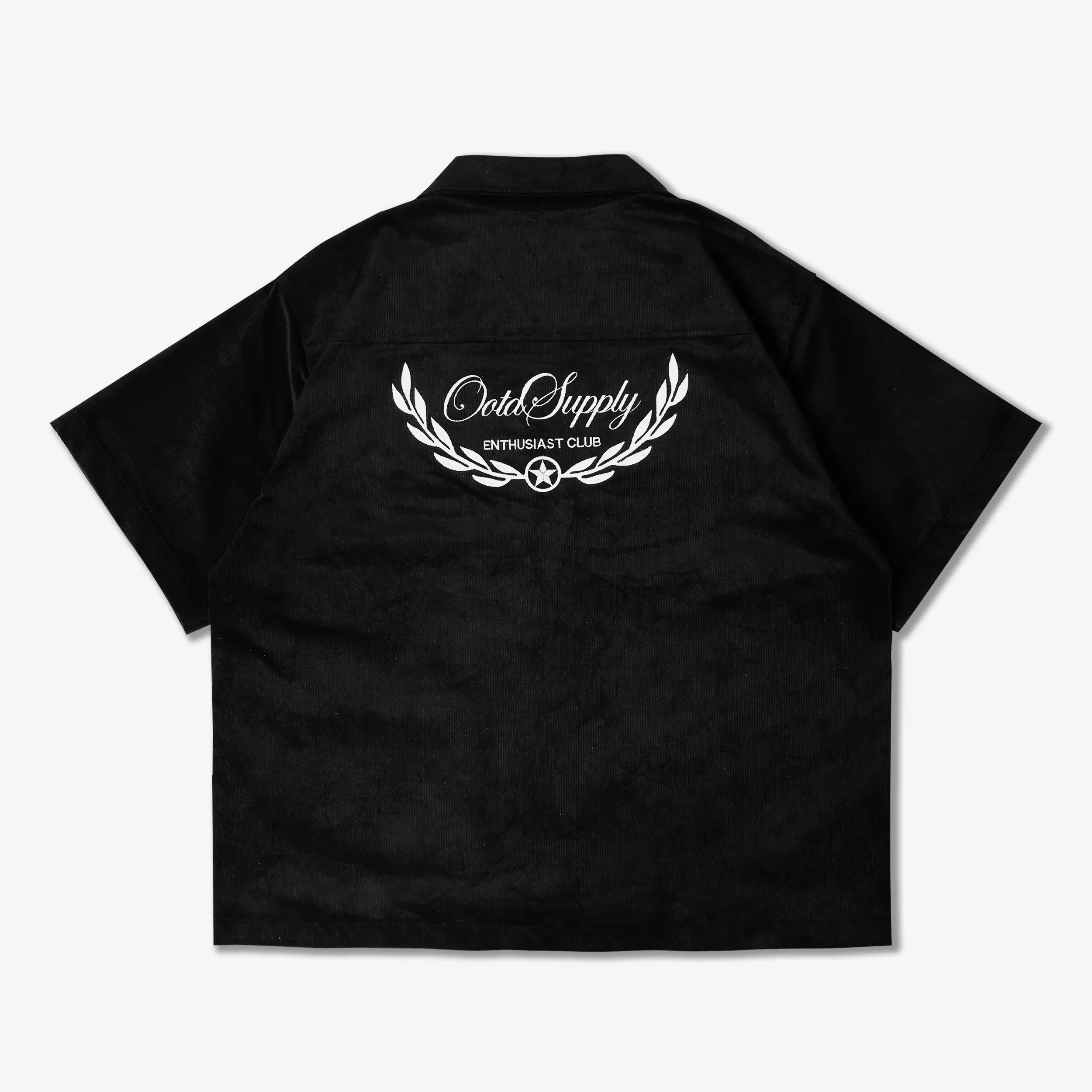 OOTDSUPPLY Work Shirt Corduroy Boxy Wisdom Black & Navy | Kemeja Corduroy | Casual Shirt | WSCCZE