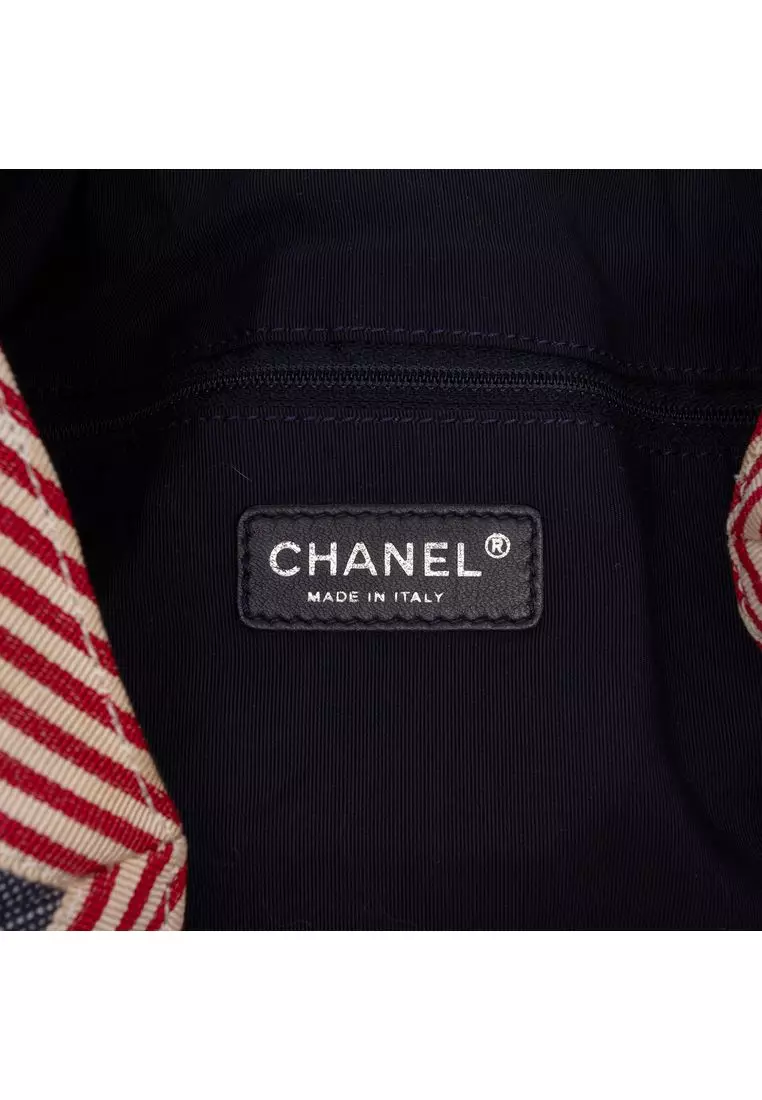 Pre-Loved Chanel Large Quilted Denim Stretch Spirit Cabas Tote