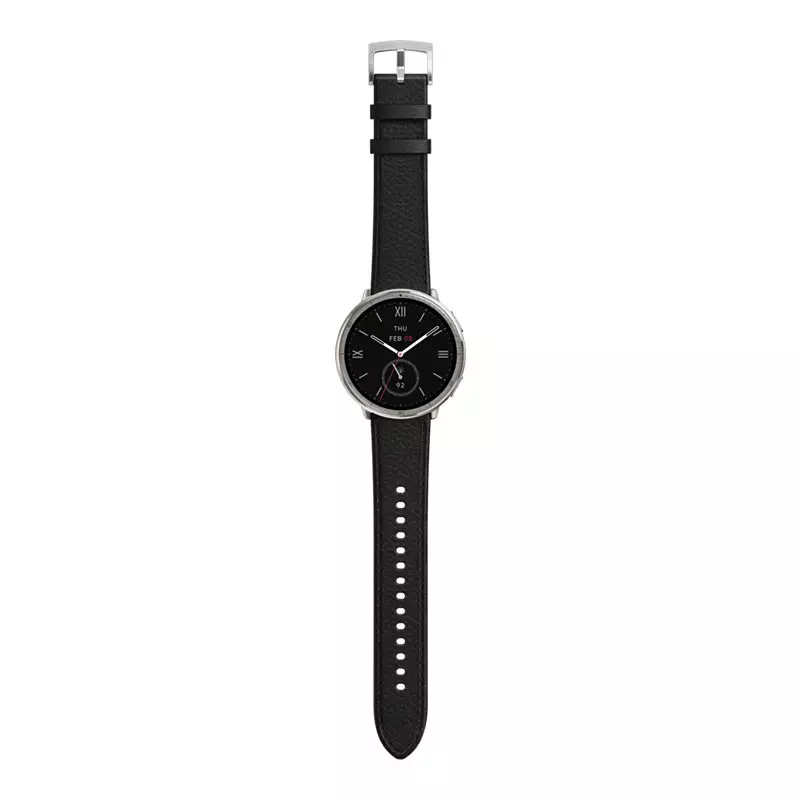 Jam Tangan Unisex Amazfit Active 2 Premium Round W2437GL1N Smartwatch 44mm 160+ Sport Mode Leather Strap + Extra Strap