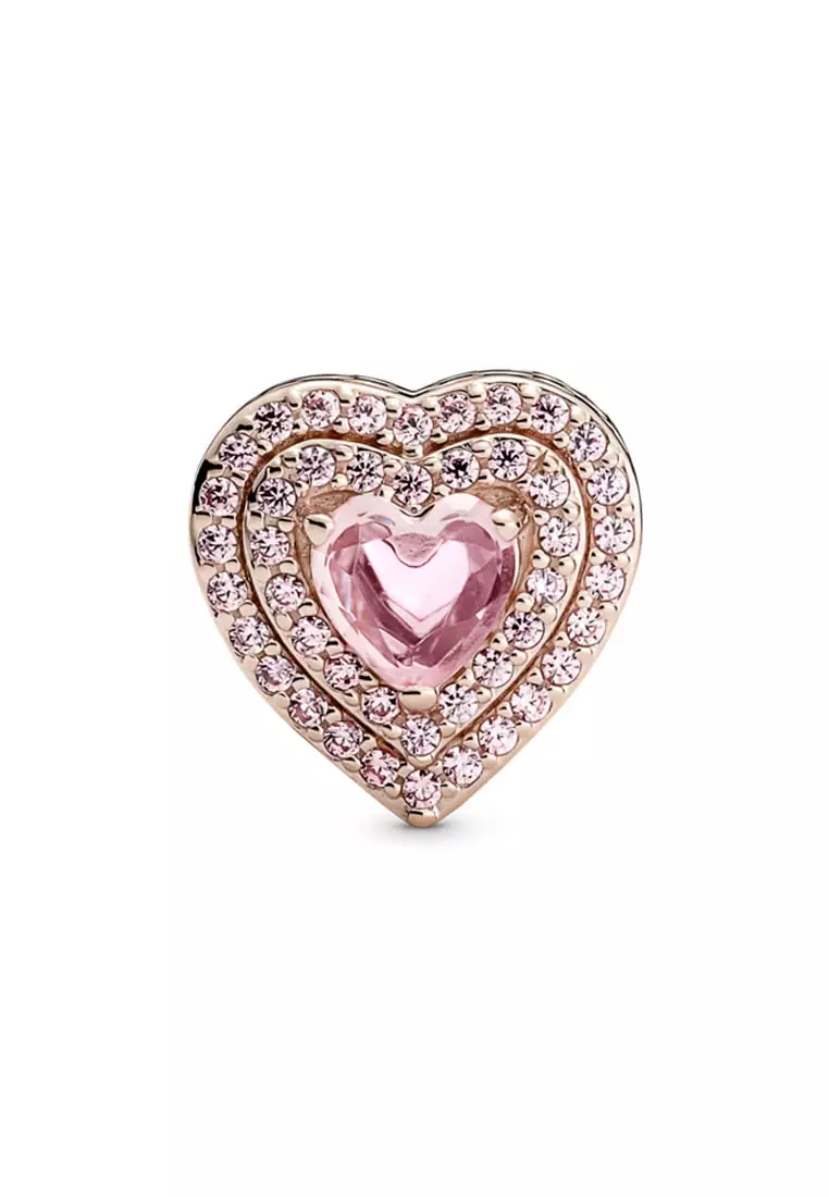 Buy PANDORA Pandora 14K Rose Gold Plated Sparkling Levelled Heart