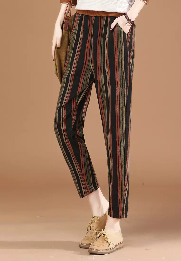 Buy A IN GIRLS Elastic Waist Stripe Trousers 2023 Online ZALORA