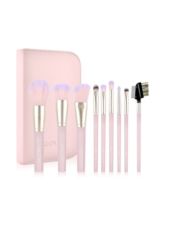 SIXPLUS pink and silver SIXPLUS 9pcs Pink Makeup Brush Set - Inspiration Series D3B8DBEE0616AFGS_1