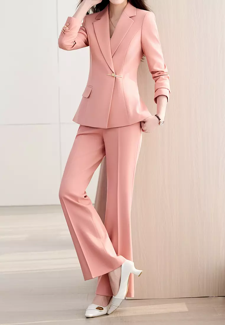 Slim Fit Single Button Blazer Set YGH-EY6603set