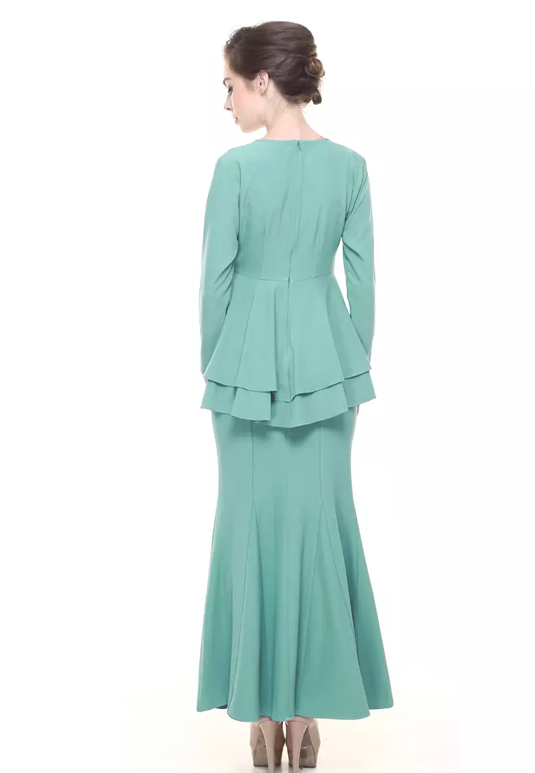 Lora Peplum in Mint Green