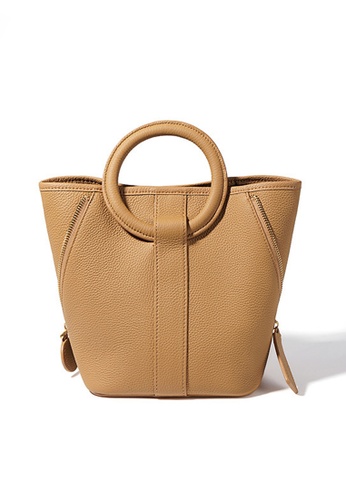 Twenty Eight Shoes brown VANSA Top Layer Leather Bucket Tote Bag VBW-Hb7477 4F136AC250D68AGS_1