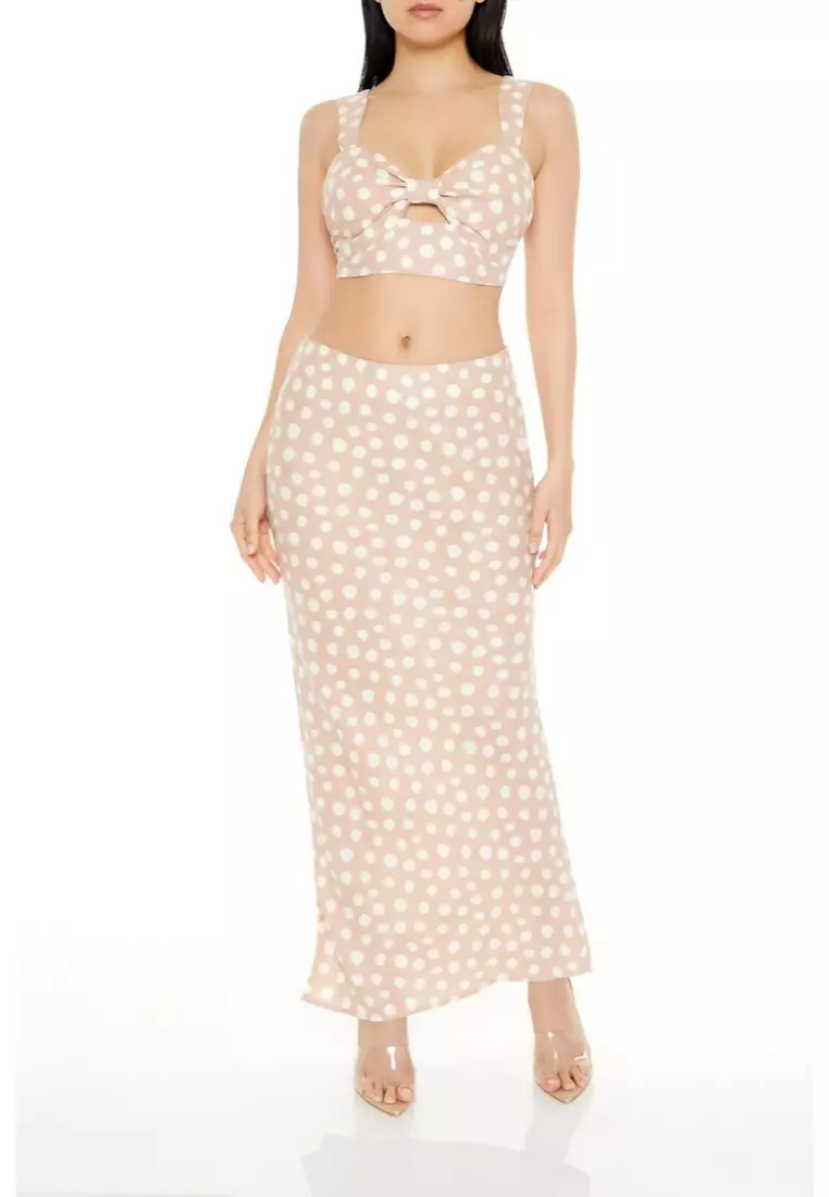 Polka dot maxi skirt forever 21 sales
