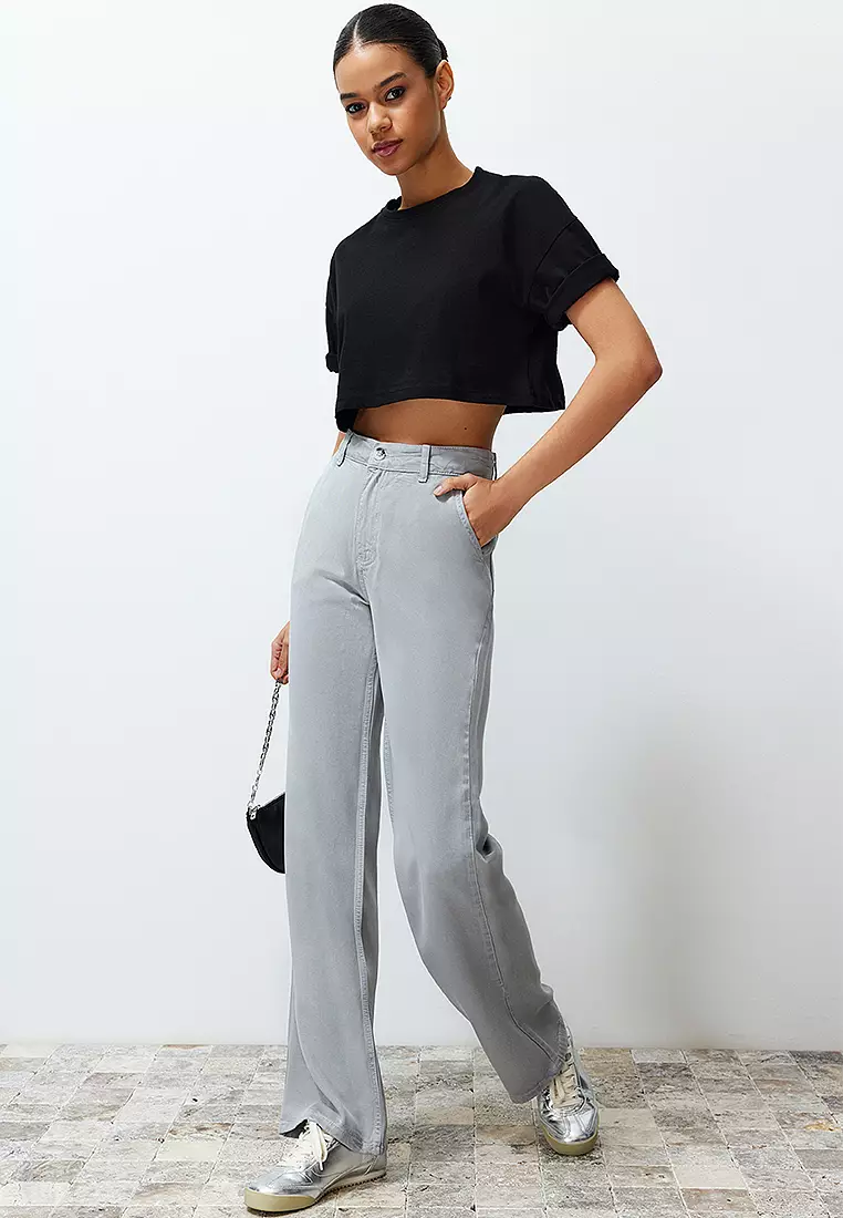 Lyocell High Waist Pants