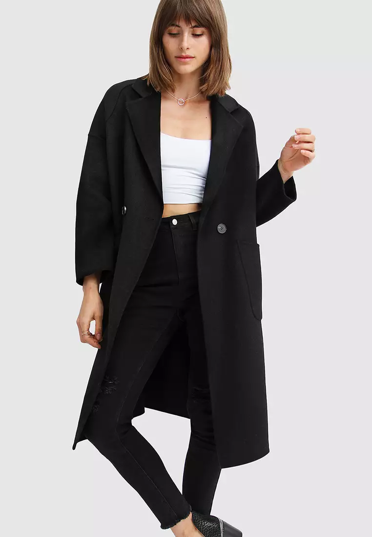 Publisher Double-Breasted Wool Blend Coat
