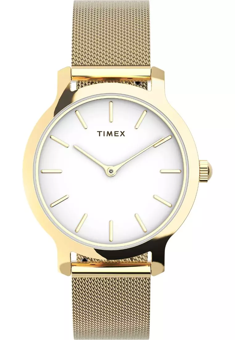Timex Transcend™ 31mm Gold-Tone Case, Stainless Steel Mesh Band Watch  (TW2U86800)