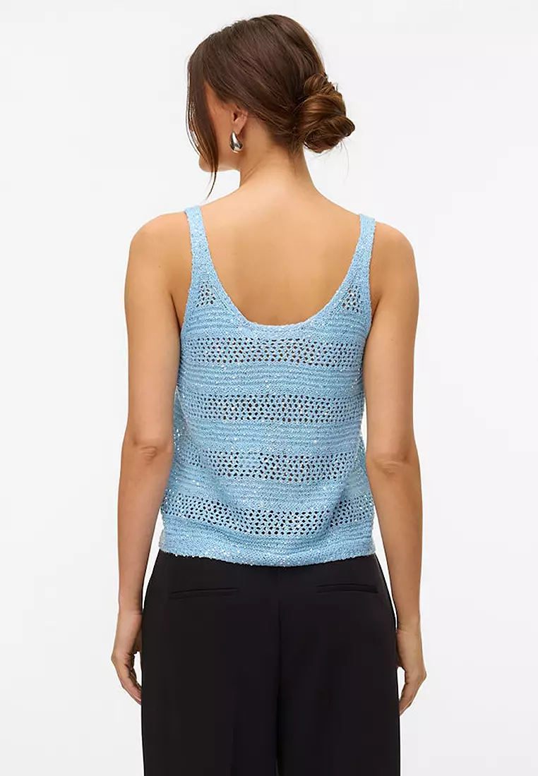 Openwork Sleeveless Top