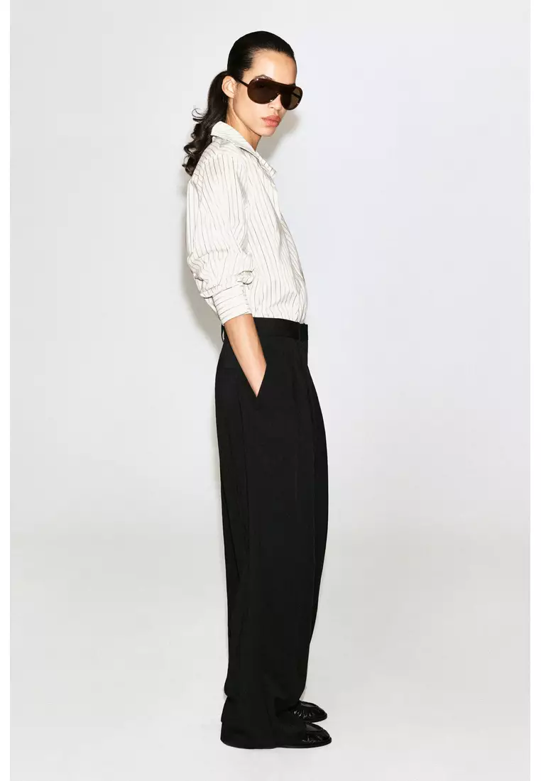 RELAXED FLUID WIDE-LEG TROUSERS