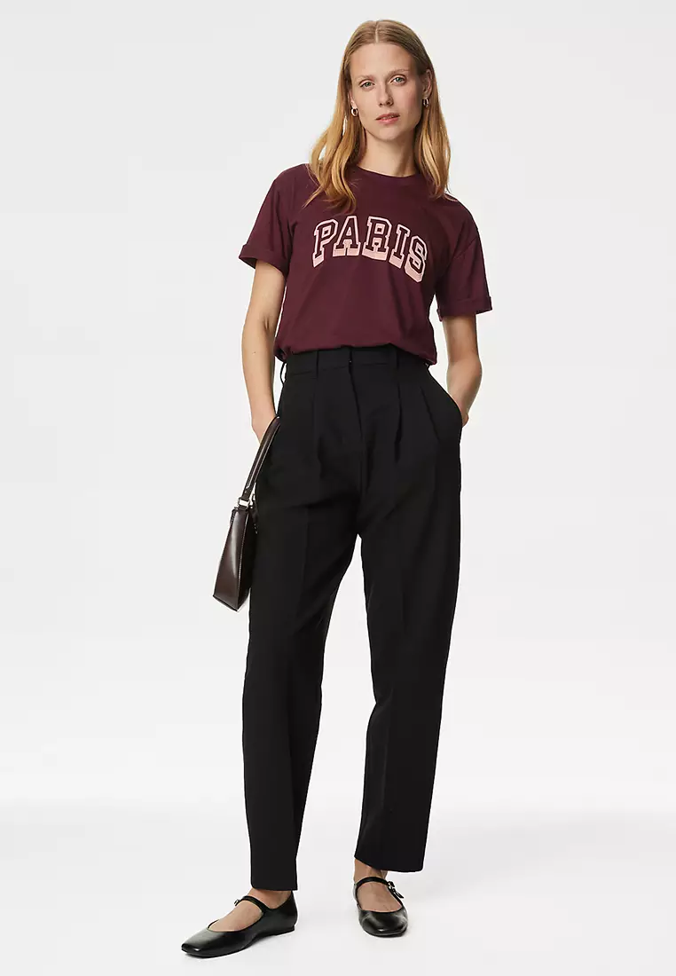 Pure Cotton Slogan T-Shirt